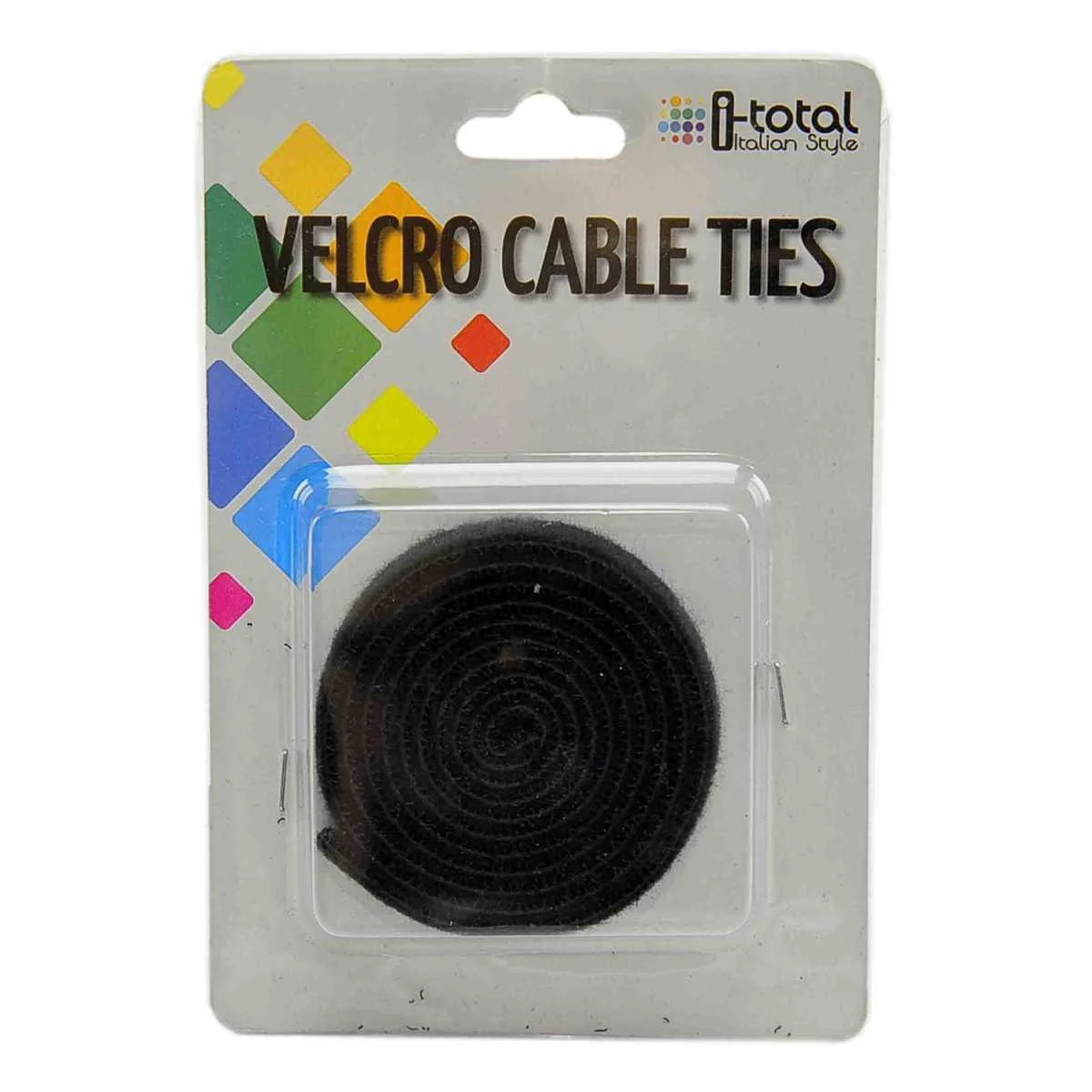 Velcro Strap Blocca Cavi Nero cm.120x1,9