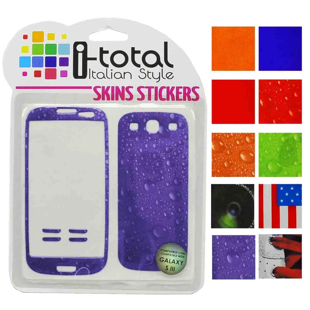 Sticker Adesivo Galaxy S3 10 Colori