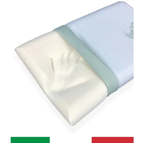 GUANCIALE CUSCINO MEMORY FOAM FODERA IN ALOE VERA