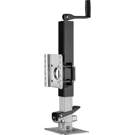 Wiltec Piede stabilizzatore per rimorchi roulotte, max 900 kg, regolabile in altezza con manovella, con pedale e perno di sicurezza