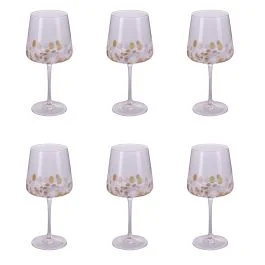 Set 6 calici vino rosso 630 ml, Lillia Gold