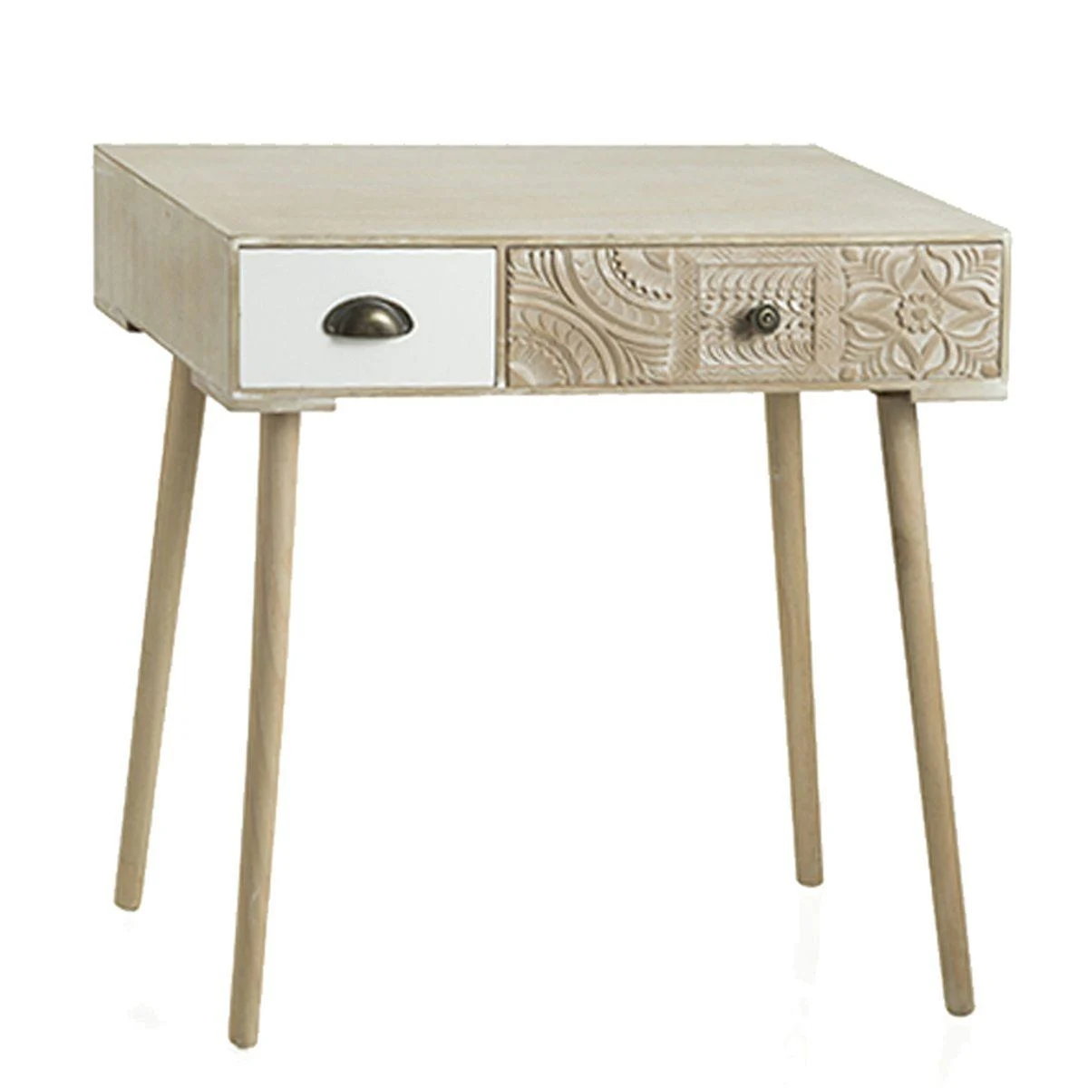 Tavolo Consolle Legno Damasco 2 Cassetti cm.75x38x74