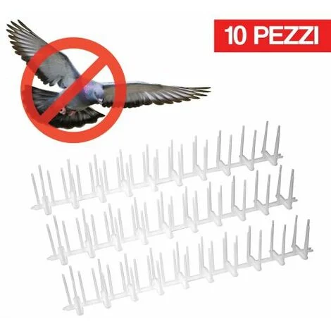 DISSUASORI UCCELLI PICCIONI VOLATILI COLOMBI PLURISPILLO 10 PZ 5 MT 26260/10