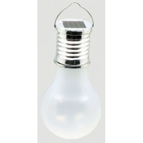LAMPADINA AD ENERGIA SOLARE CON SENSORE CREPUSCOLARE 1 LED SENZA FILI (51418)
