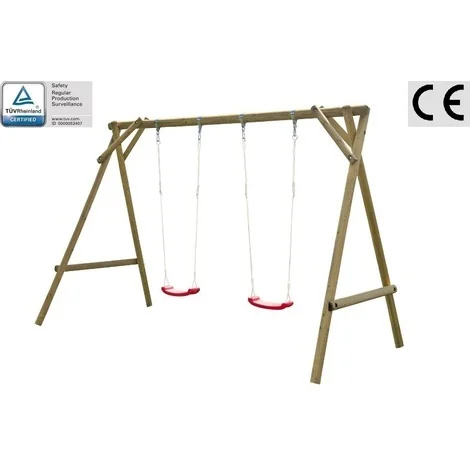 ALTALENA DA GIARDINO PER BAMBINI IN LEGNO D' ABETE NORDICO - ITALFROMBABY5