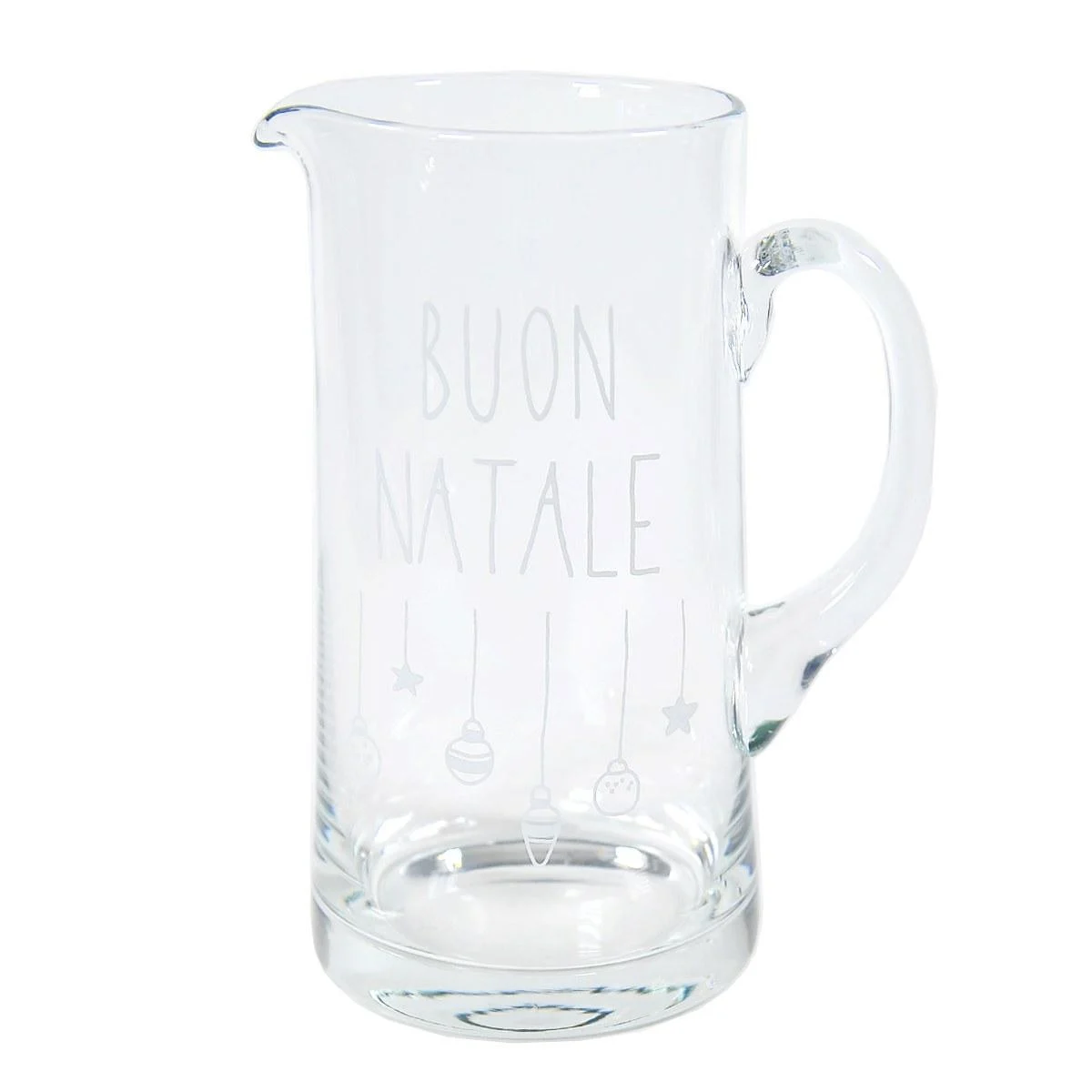 Caraffa Vetro Simple Day Buon Natale Lt.1,2