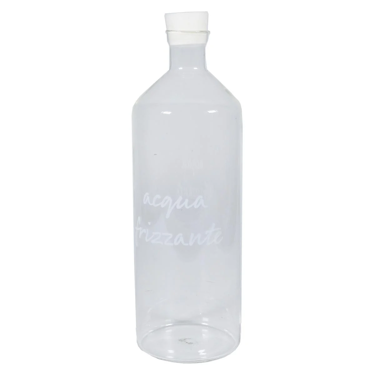 Caraffa Vetro Simple Day con Scritta Acqua Frizzante Lt.1,4
