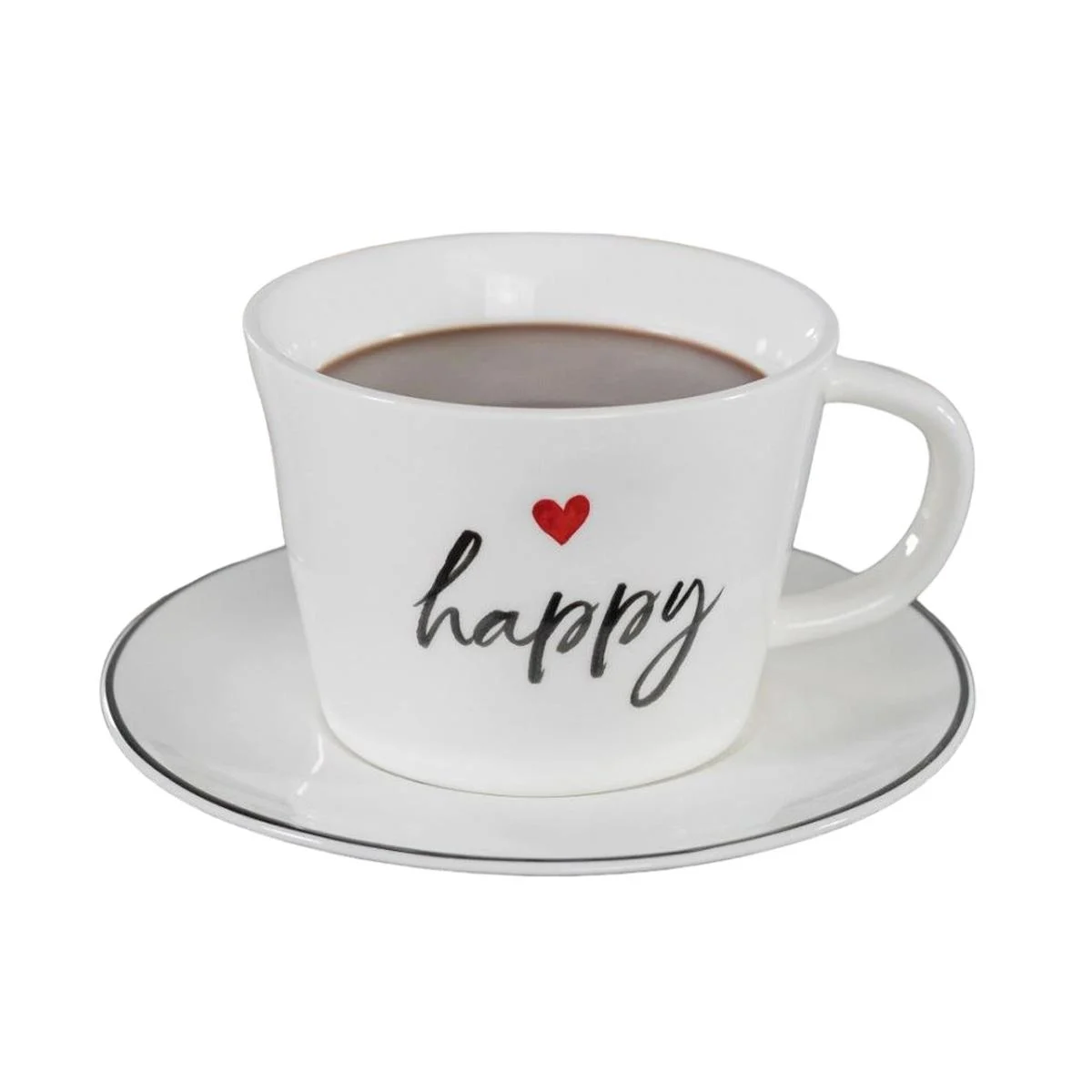Tazza Natalizia Colazione Ceramica Simple Day happy pz.2