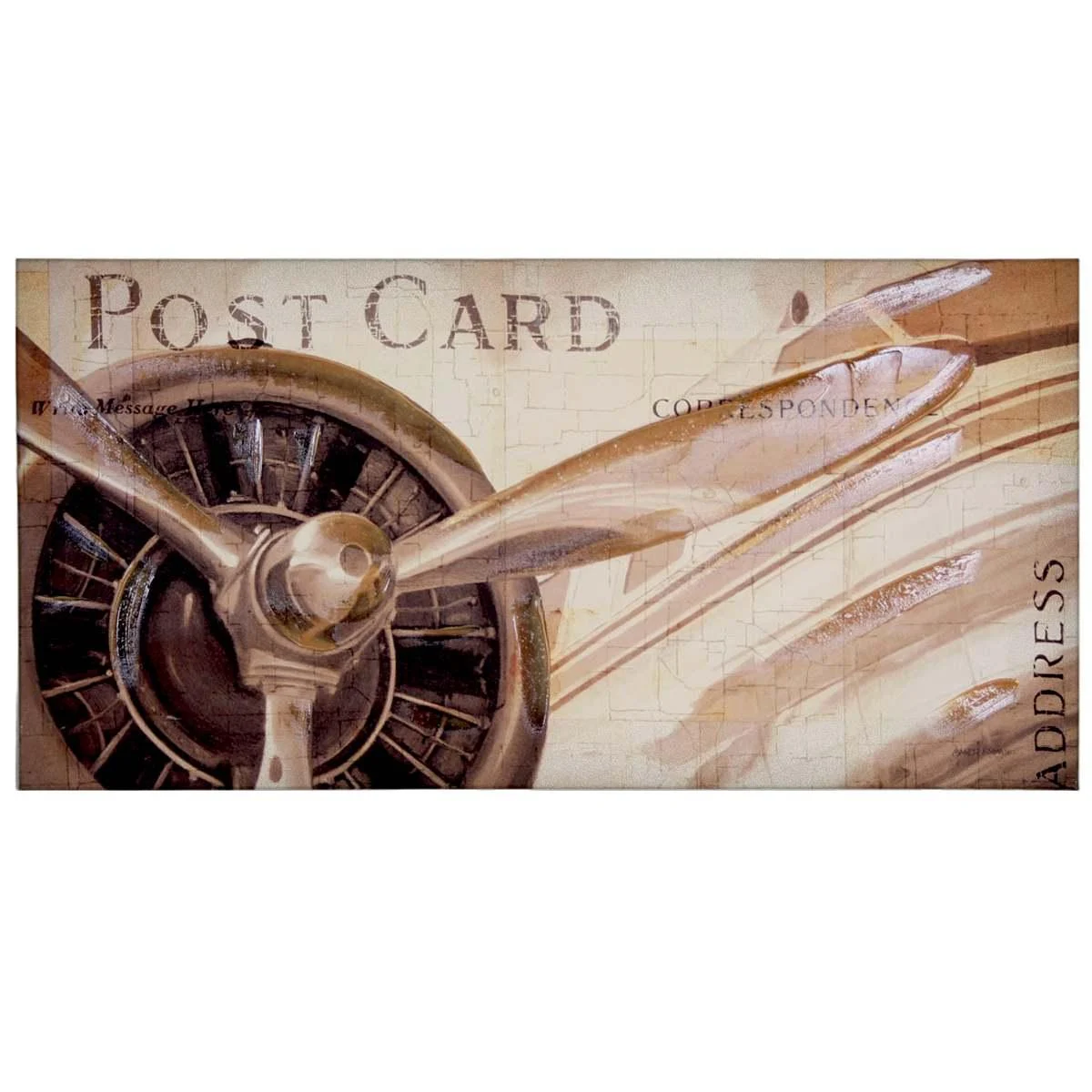 Quadro Tela Post Card con Elica cm.40x80