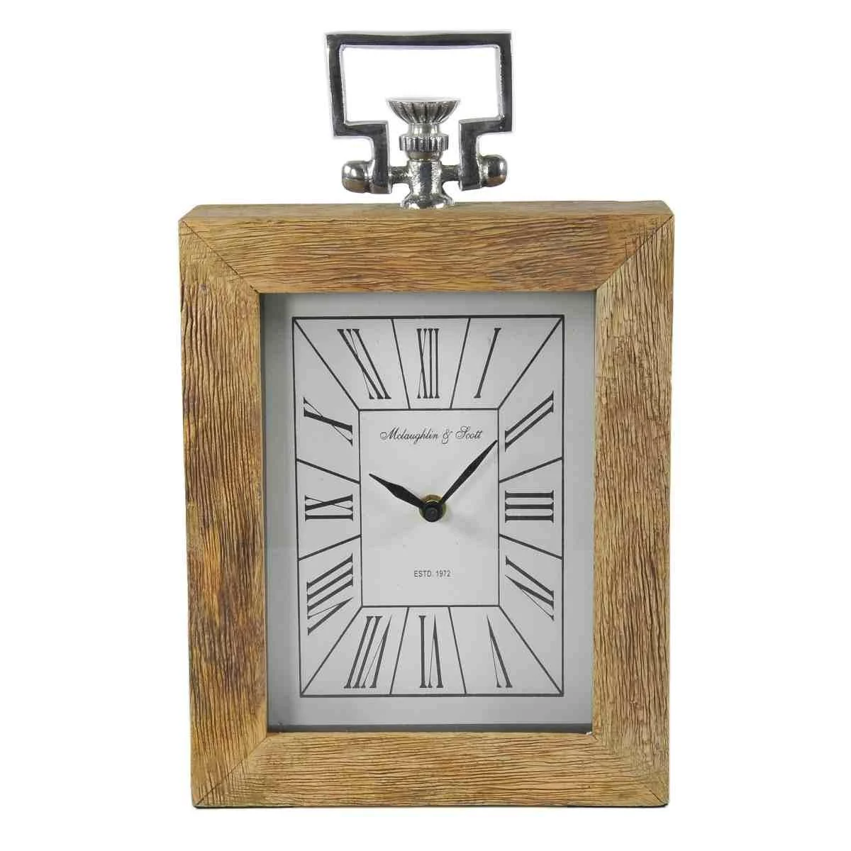 Orologio da Tavolo Legno cm.25x6x25