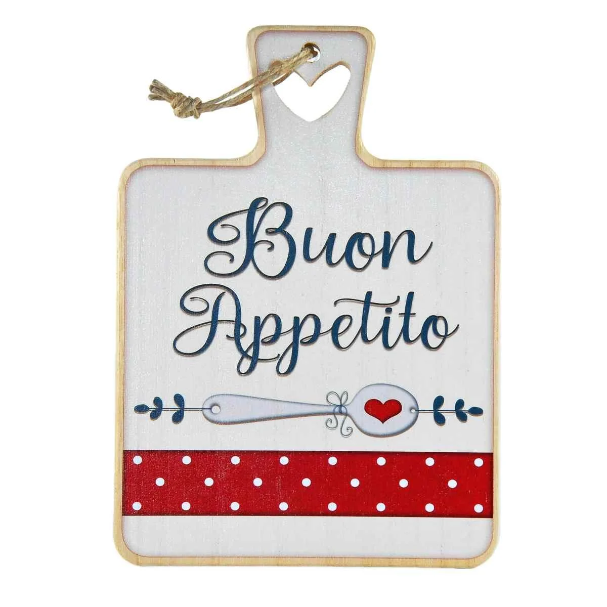 targa Natalizia Legno Sottopentola con Dedica cm.16x23