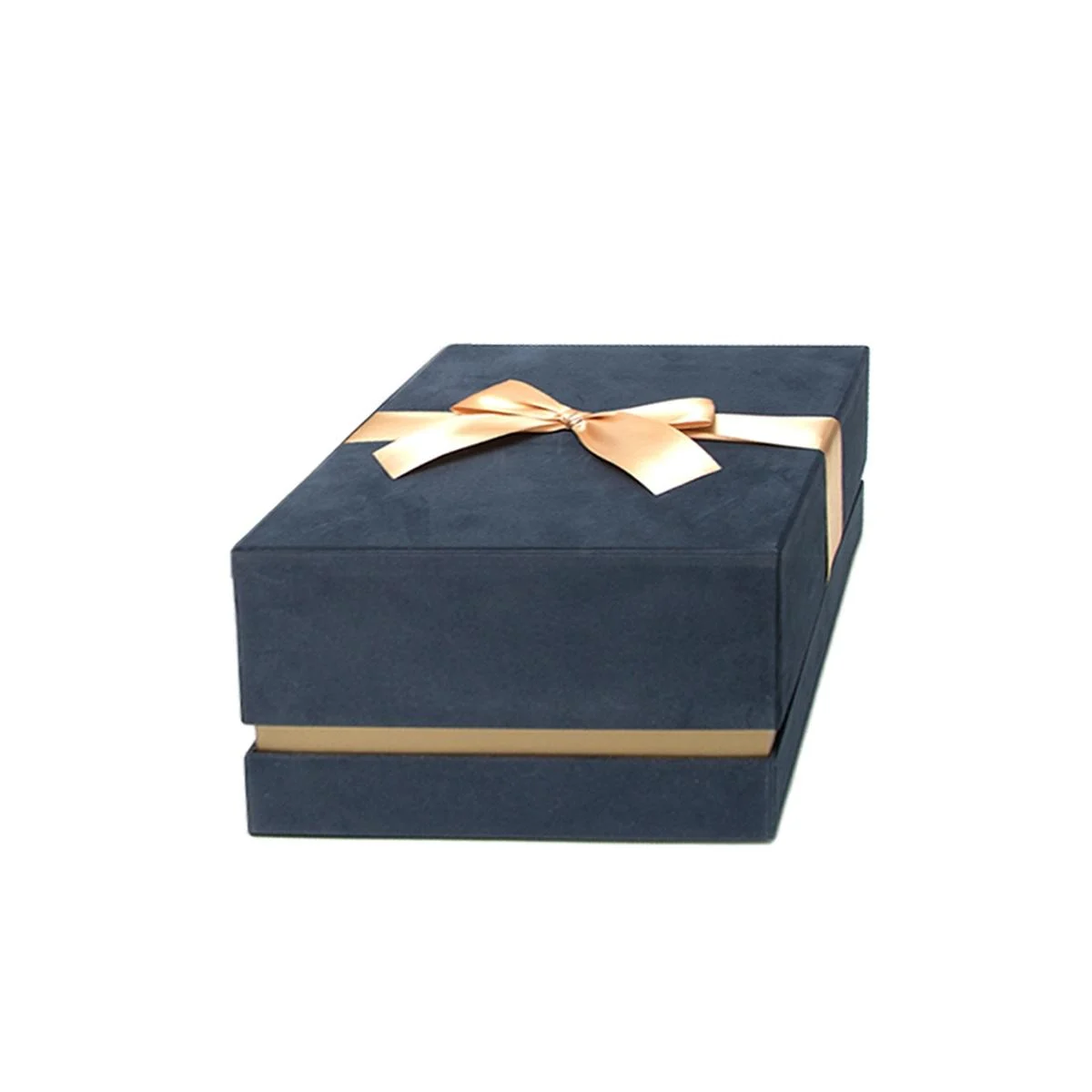 Scatola Cartone Velluto Blu cm.20x20xh17