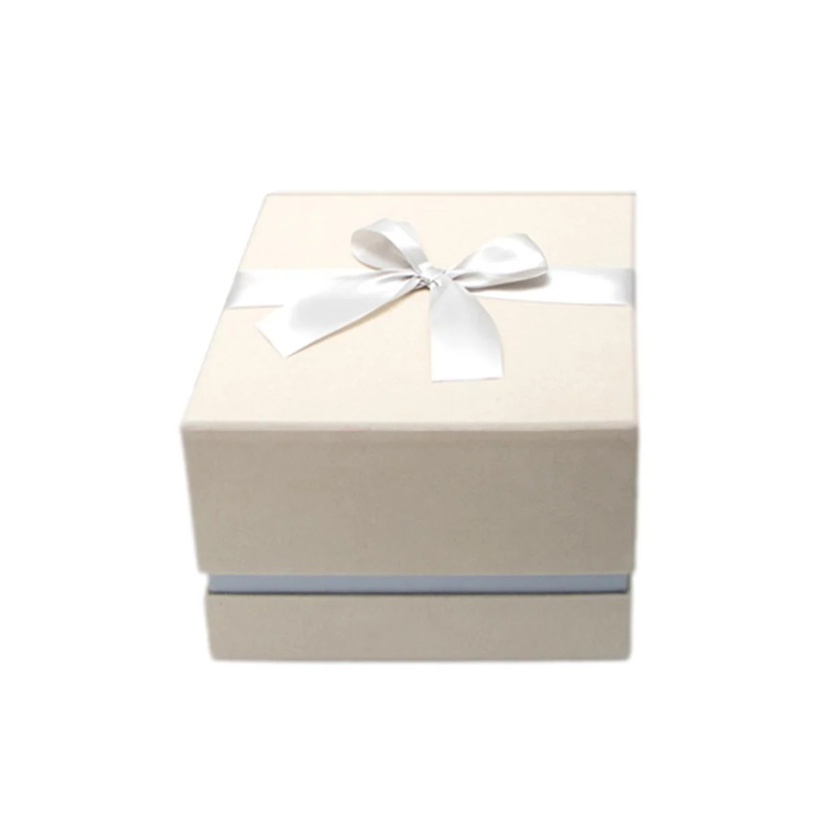 Scatola Cartone Velluto Beige cm.25x25xh19