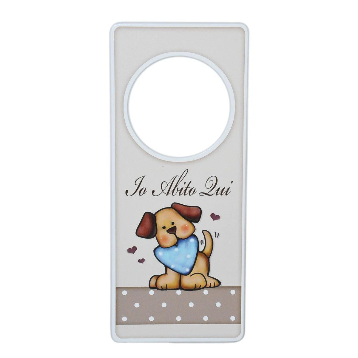 Appendino Porta Legno con Frase e Cane 8,5x20