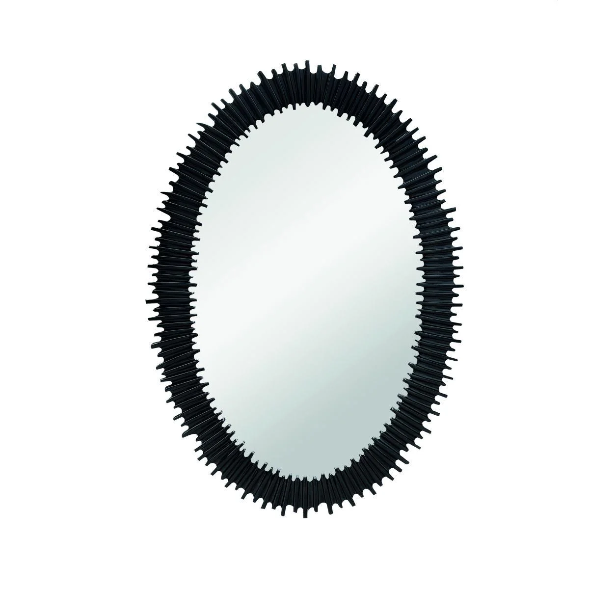 Specchio da Muro Resina Nero cm.66,5x3x101,5