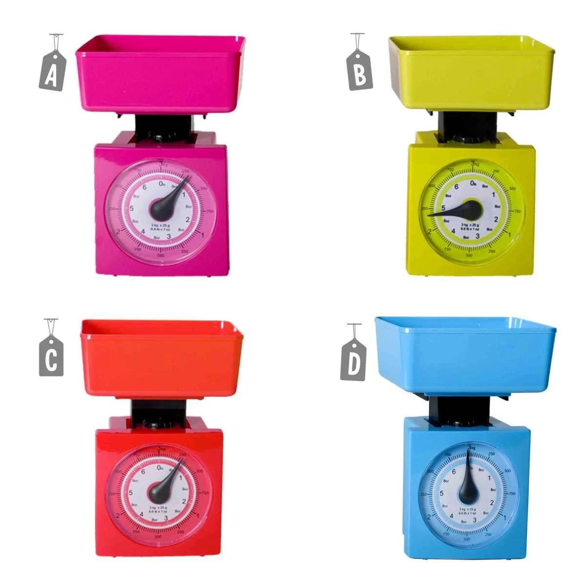 Bilancia Kg.3 4 Colori Assortiti