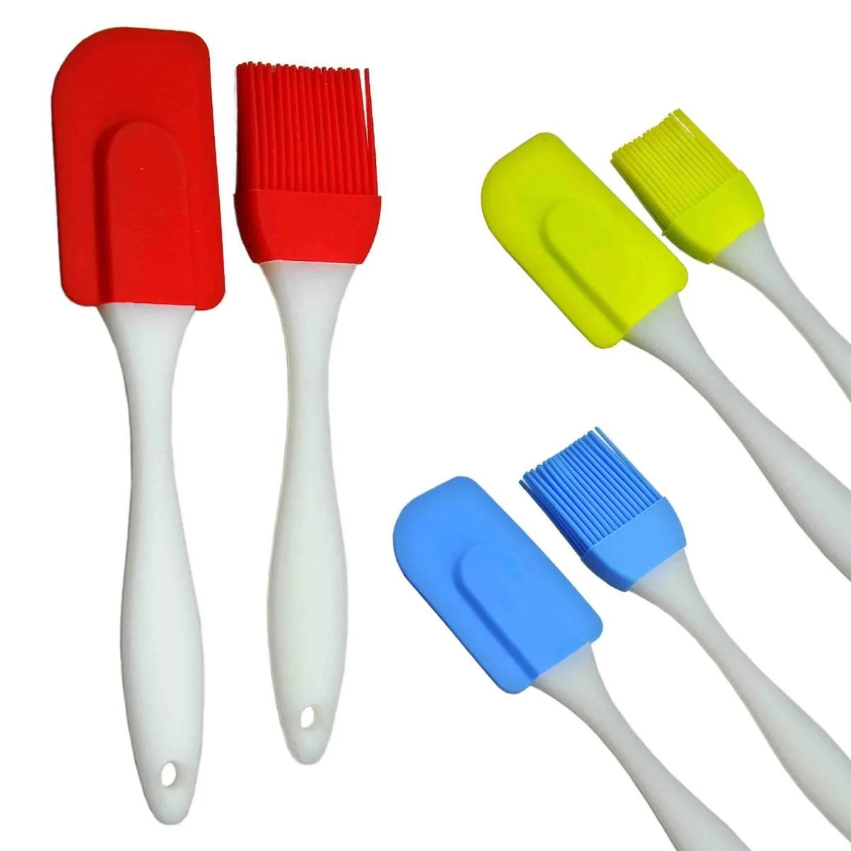 Dolci Spatola Pennello Silicone Set pz.2 3 Colori