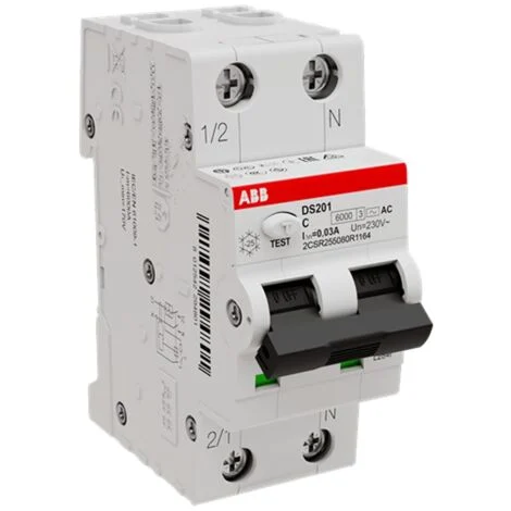 Magnetotermico differenziale Abb 25A 1P+N 30MA AC 6KA 2M DS201C25AC30