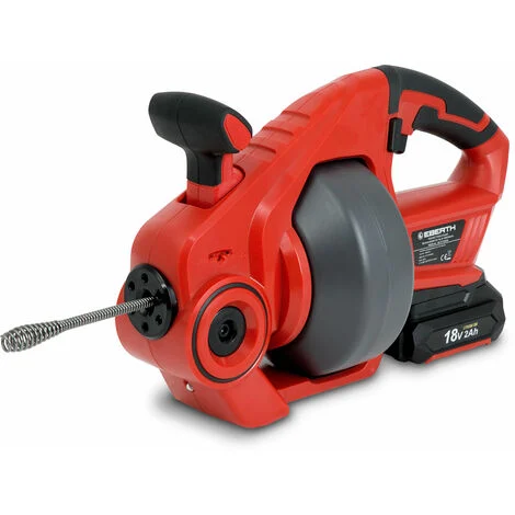 Spirale automatica pulizia tubi 18V 7,6m con batteria – EBERTH