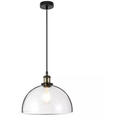 V-TAC Lampadario LED Vintage in Vetro Portalampada E27 (Max 60W) D200mm