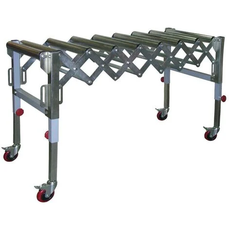 Carrello rulliera 9 rulli con ruote estensibile 500-1400 mm Holzmann rb9a