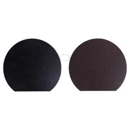 Tovaglietta mezzaluna double face, marrone e nero, Horeca