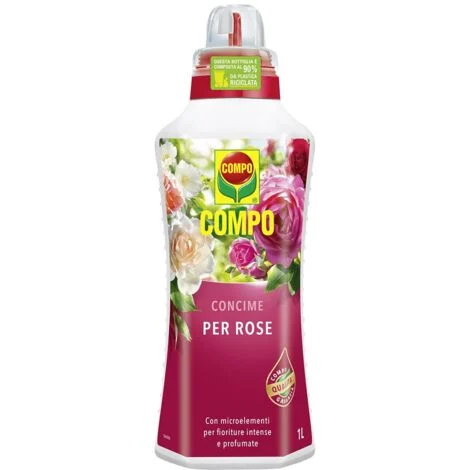 COMPO Concime per Rose, Per fioriture intense e crescita rigogliosa, 1 l