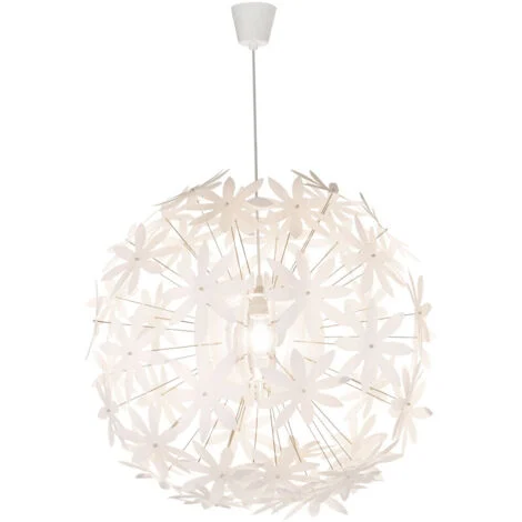Design lampada a pendolo camera da letto soffitto lampada a sospensione fiori faretto bianco Globo 15024