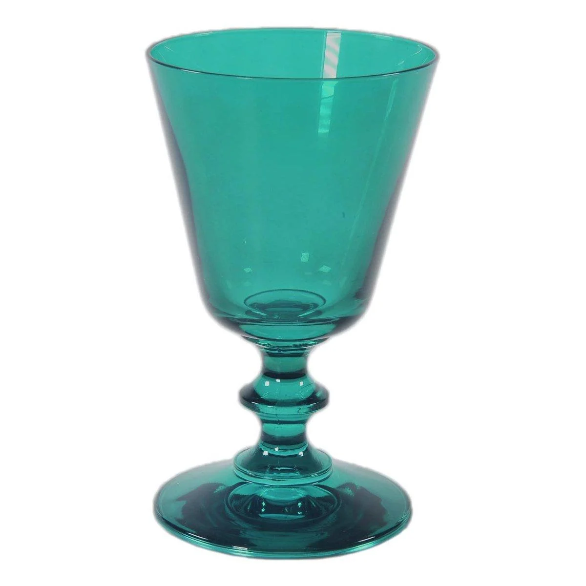 Bicchieri Vetro Set pz.6 Calice France Verde ml.190