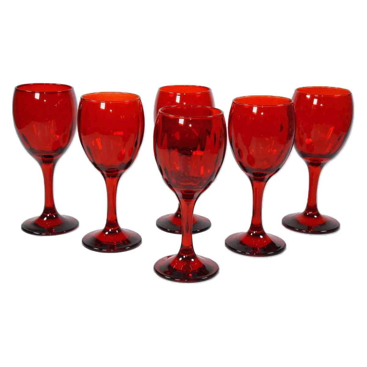Bicchieri Vetro Set pz.6 Vino Rosso ml.200