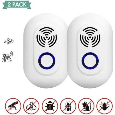 Repellente a ultrasuoni per topi e ratti - Dispositivo elettronico contro roditori, insetti, scarafaggi, parassiti, ecologico, naturale, biologico, contro roditori, ghiri, donnole, soffitte (confezion