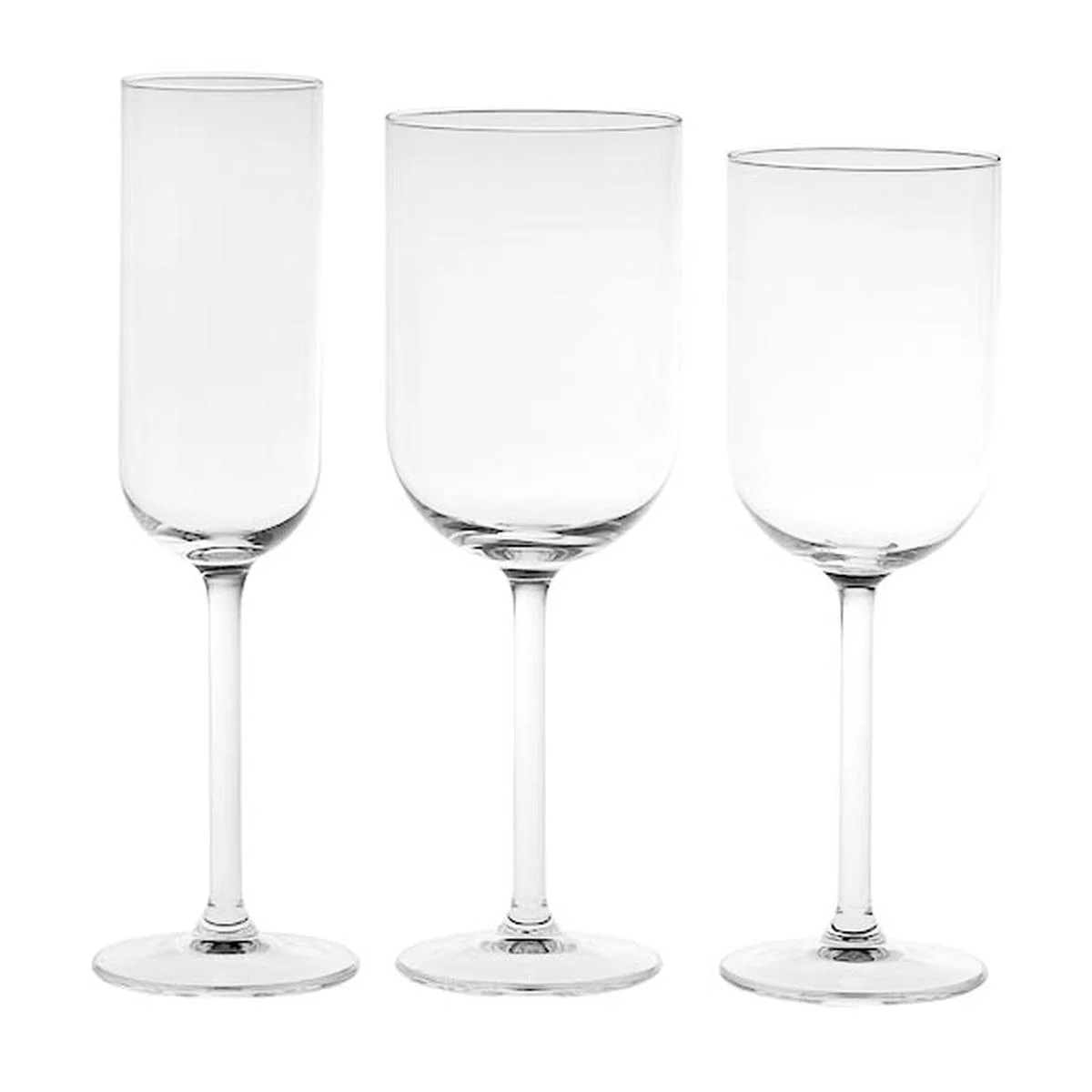 Bicchieri Vetro Set pz.15 Vino Neve Calice