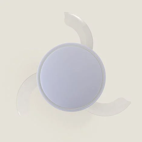 Ventilatore da Soffitto con Luce Silenziosa DC Pale retrattili Dalori Evo Trasparente Telecomando Media (tra 10-20 m²) 105 cm Bianco
