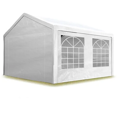 Tendone per Feste Gazebo 3x5 m bianco PE 350 N Impermeabile Protezione UV Tenda Giardino Sagre Eventi Mercati Esterno