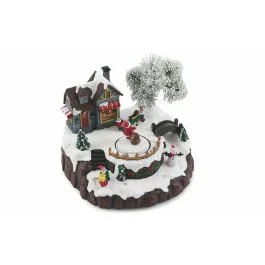 Villaggio natalizio con musica e led 20x19x15,5 cm, Santa's House
