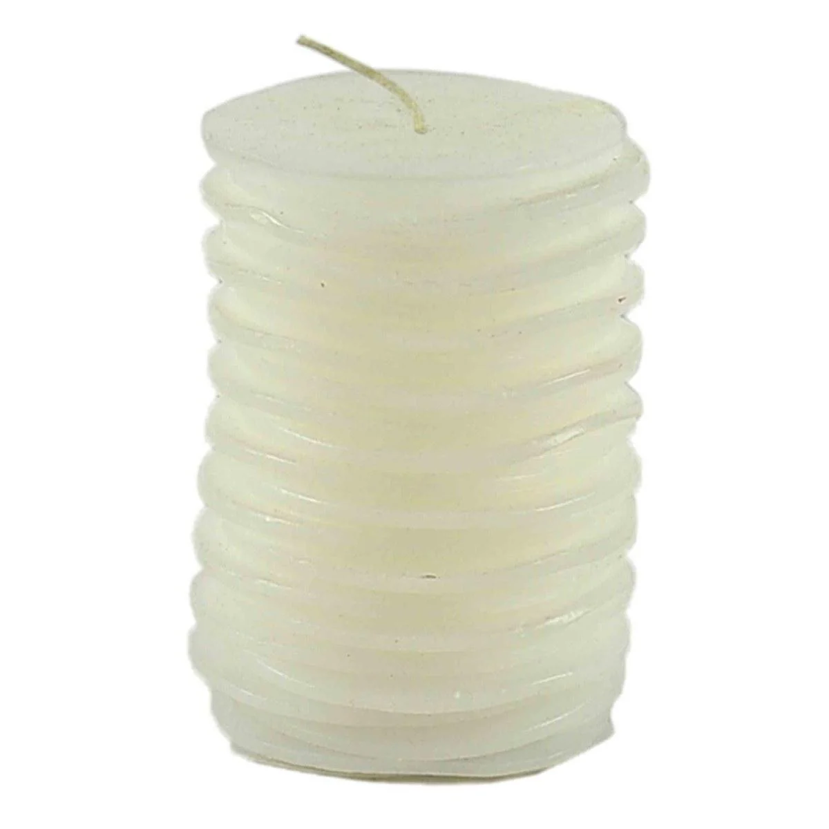 Candela h16 cm. Crazy Sfoglie Bianca