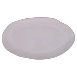Piatto piano ovale 35x20 cm in gres, bianco, The Market 2