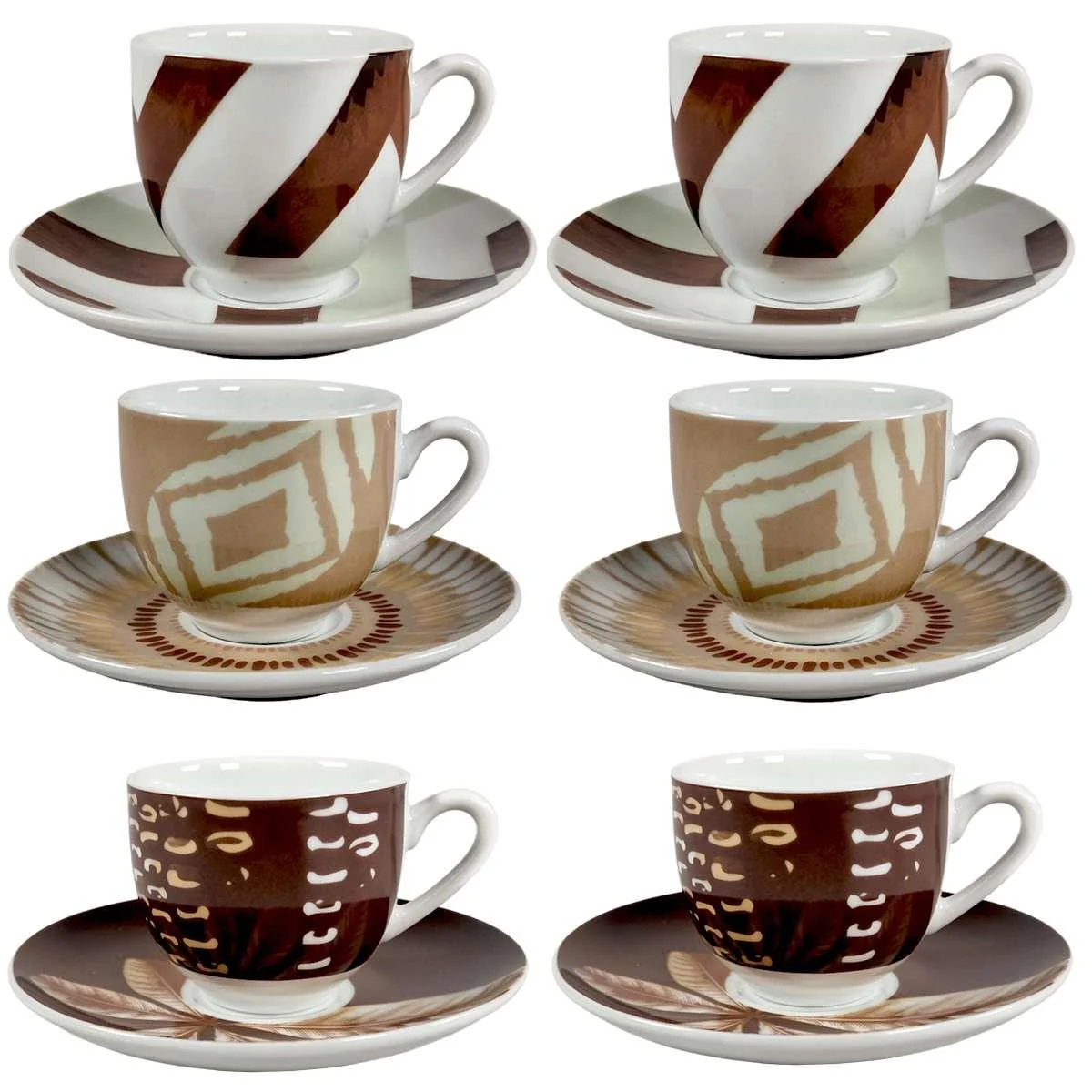 Tazzine Caffè Set pz.6 Porcellana Fade Abaca