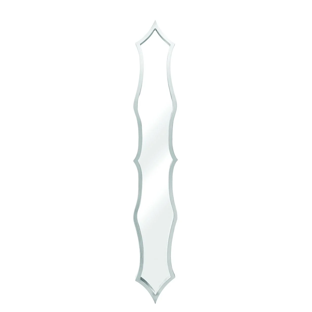 Specchio Legno Parentesi Argento cm.16x119x2,5