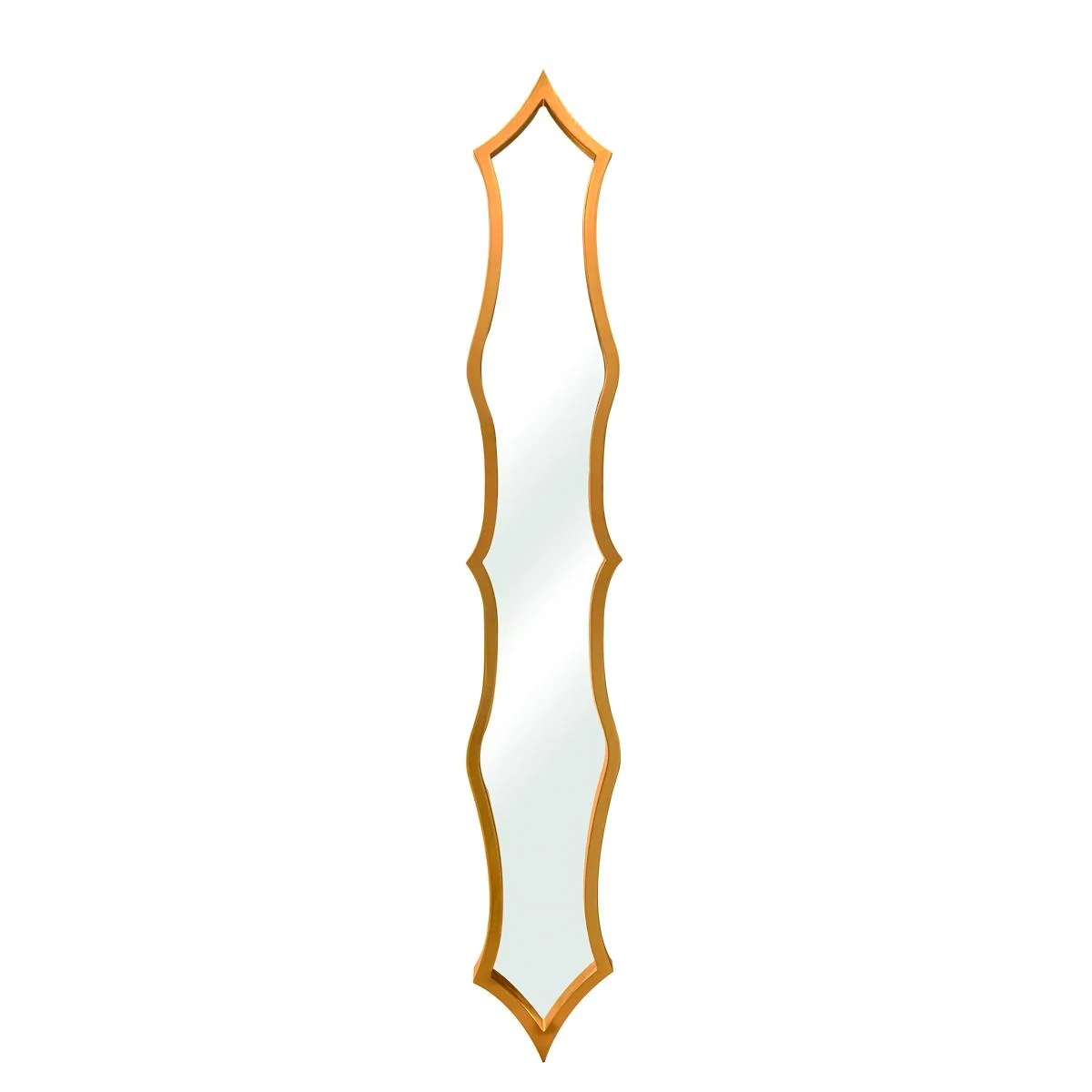 Specchio Legno Parentesi Oro cm.16x119x2,5