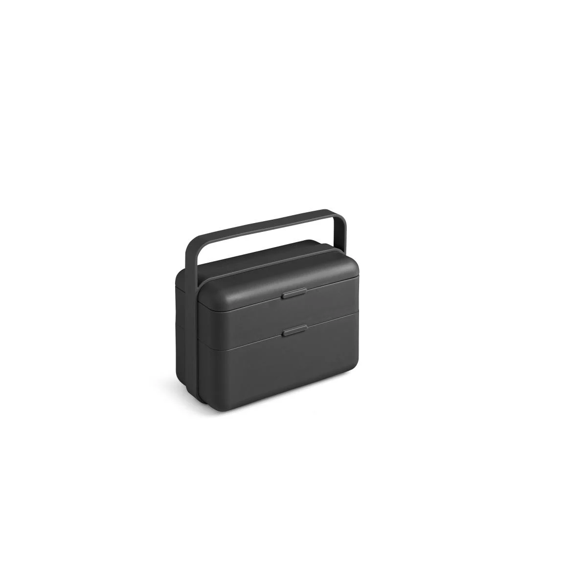 Contenitore PVC Porta Pranzo Bauletto Lunchbox Nero