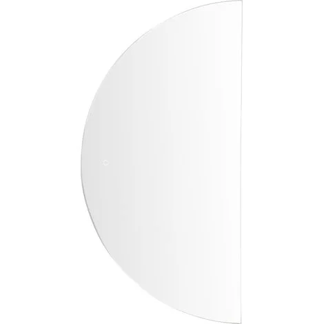 Specchio da parete moderno a LED semicircolare per camera da letto, bagno 60 x 120 cm, argento Loue