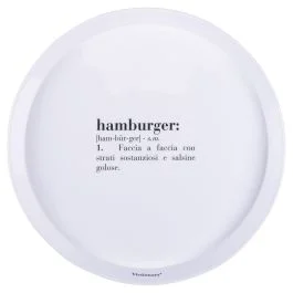 Piatto piano 27 cm in vetro opalino, Victionary Hamburger