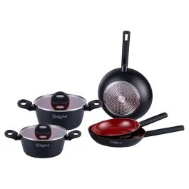 Batteria 7 pezzi, rivestimento in ceramica, induzione, Canyon SìChef