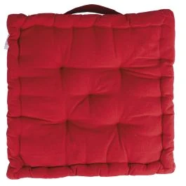 Cuscino materasso per sedia 40x40x7 cm, rosso, Sibilla