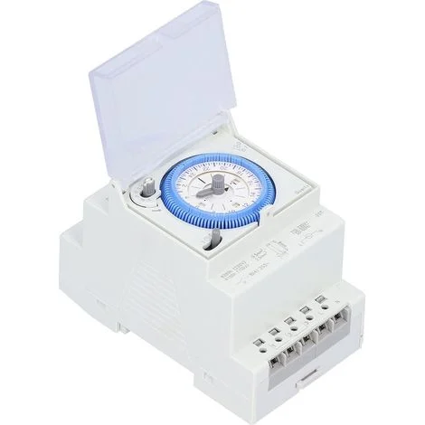 Timer meccanico, interruttore orario elettrico per impieghi gravosi, guida DIN, dimensioni ridotte, adatto per scaldabagni -INHHUB