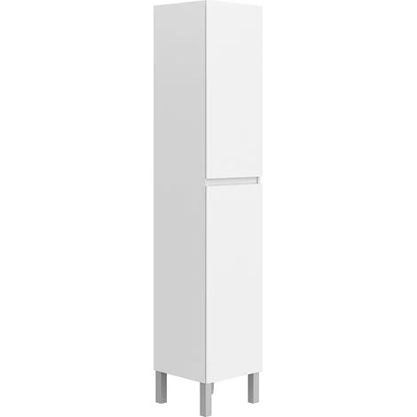 Mobile Alto Da Bagno Con 2 Ante E 6 Ripiani Salvaspazio Colonna Verticale Porta Asciugamani E Accessori Per Bagno Lavanderia Ripostiglio Design Moderno Minimal 182 x 30 x 35 cm Colore Bianco