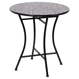 Tavolo tondo da esterno Ø70x75 cm in ferro e ceramica, Giada Esté