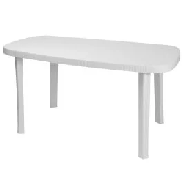 Tavolo 136x82 cm in plastica (pp), bianco, Otello