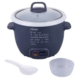 Cuociriso in acciaio con coperchio, 2 funzioni, 400W, antracite,  Victionary